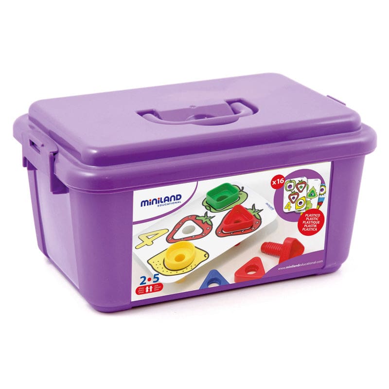 Nuts & Bolts Activity School Set 72 Pcs - Blocks & Construction Play - Miniland Educational Corporation