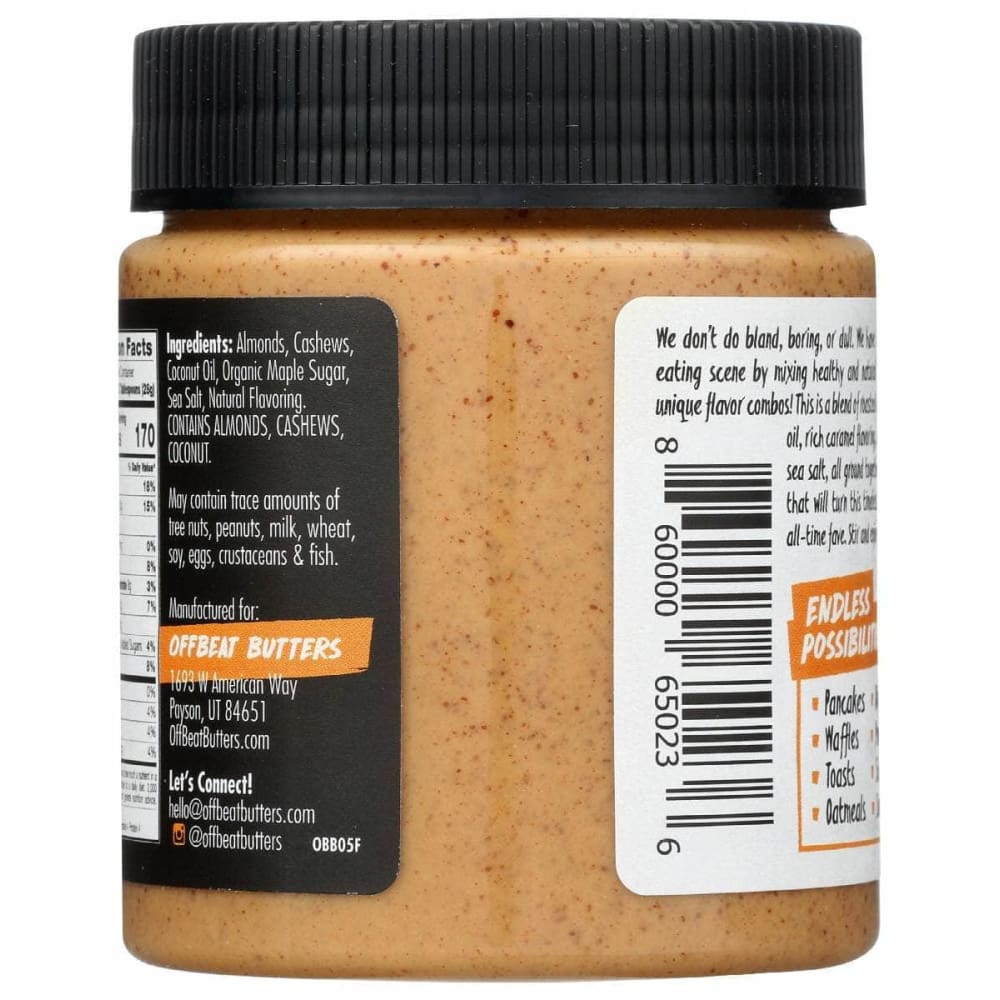 OFF BEAT BUTTERS Grocery > Dairy, Dairy Substitutes and Eggs > Butters > Nut Butter Other & Multi OFF BEAT BUTTERS Salted Caramel Nut Butter, 12 oz