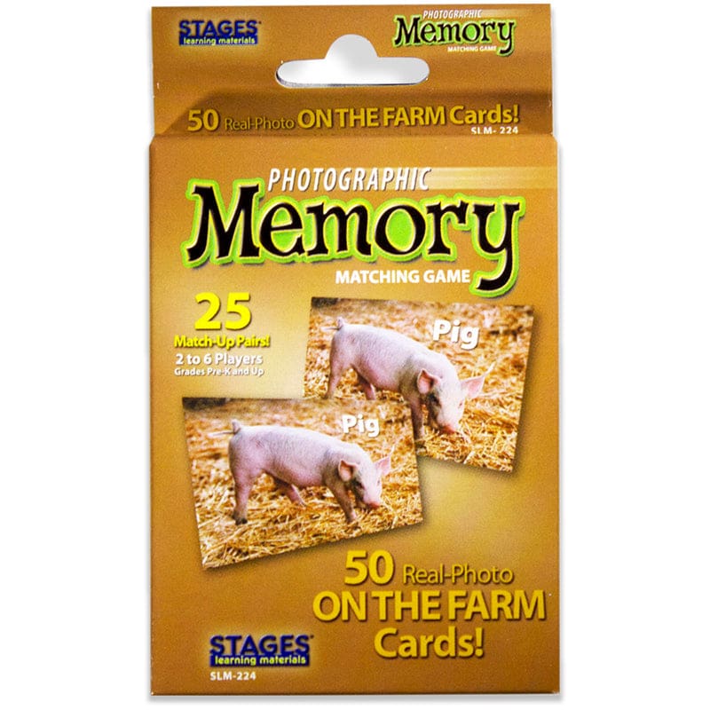 On The Farm Photographic Memory Matching Game (Pack of 8) - Language Arts - Stages Learning Materials