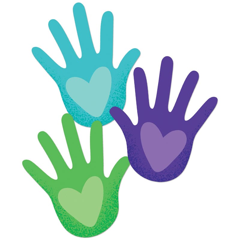 One World Hands with Hearts Cut-Outs (Pack of 8) - Accents - Carson Dellosa Education