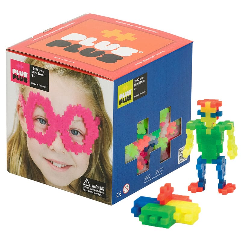 Open Play Set Neon 1200 Pieces Plus-Plus - Blocks & Construction Play - Plus-plus Usa