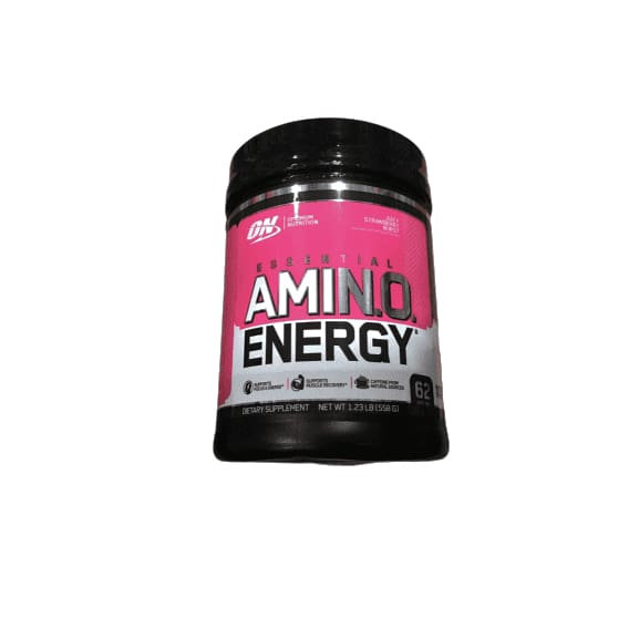 Optimum Nutrition Essential Amino Energy, Juicy Strawberry Burst, Preworkout and Postworkout Recovery, 62 Servings, 1.23 Lb. - ShelHealth.Com
