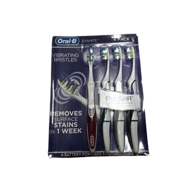 Oral B 3D White Pulsar, Soft, 4 ct. - ShelHealth.Com