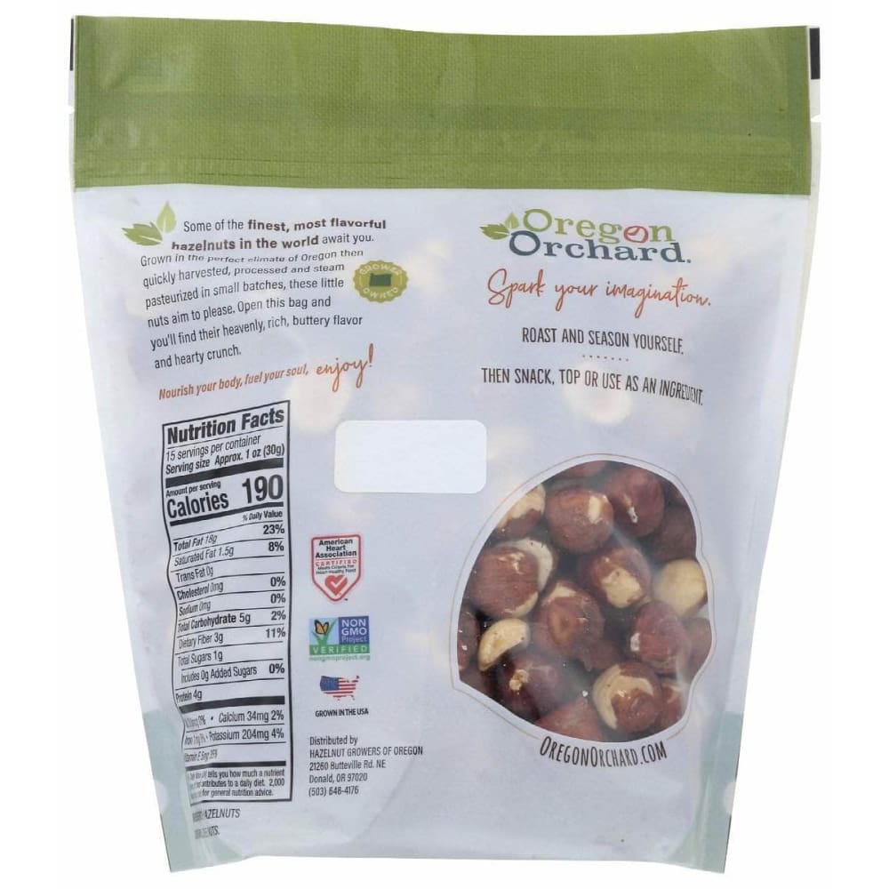 OREGON ORCHARD Oregon Orchard Hazelnuts Natural Whole, 16 Oz