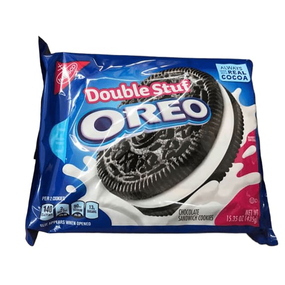 Oreo Double Stuf Chocolate Sandwich Cookies, 15.35 Ounce - ShelHealth.Com