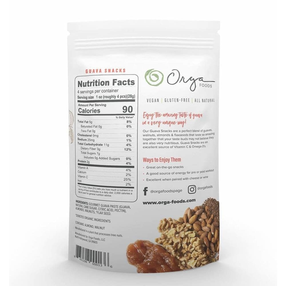 ORGA FOODS Orga Foods Snacks Guava, 4 Oz