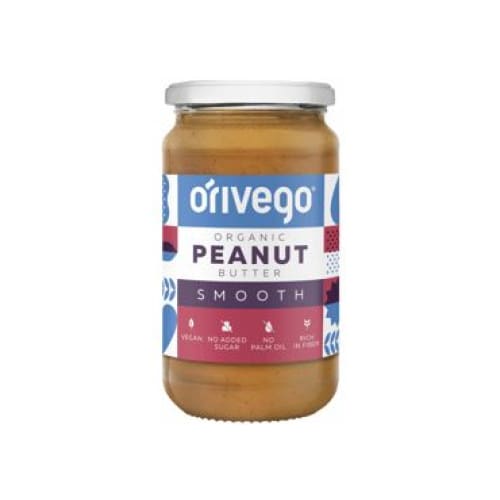 ORIVEGO Organic Peanut Butter (Smooth) 11.99 oz. (340 g.) - ORIVEGO®