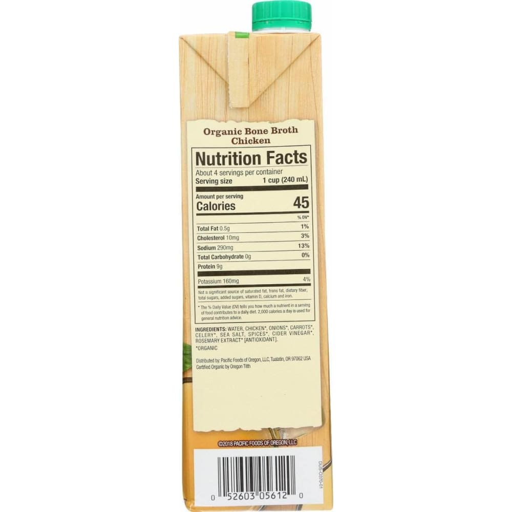 PACIFIC FOODS Pacific Foods Bone Broth Sltd Chic Org, 32 Oz