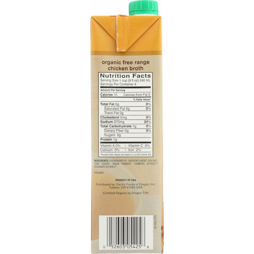 Pacific Foods Pacific Foods Organic Chicken Broth Free Range, 32 oz
