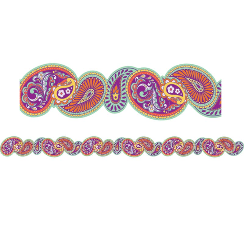 Paisley Diecut Deco Trim Extra Wide Positively Paisley (Pack of 10) - Border/Trimmer - Eureka