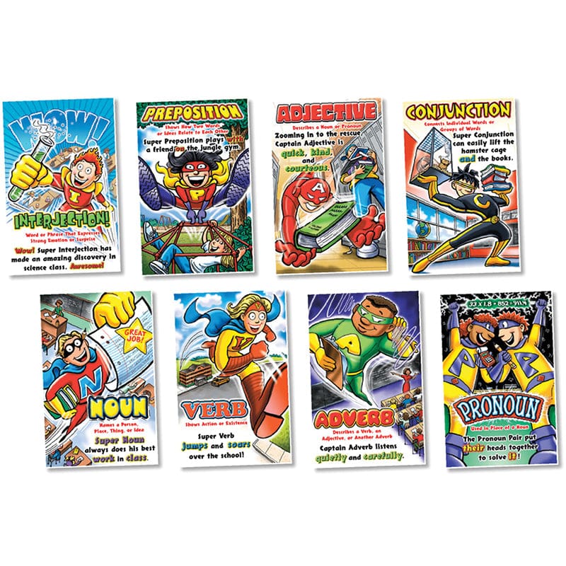 Parts Of Speech Superheroes (Pack of 2) - Language Arts - North Star Teacher Resource