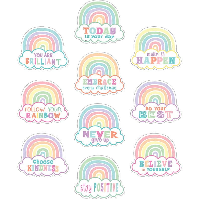 Pastel Pop Positive Sayings Accents 30Ct (Pack of 8) - Accents - Teacher Created Resources