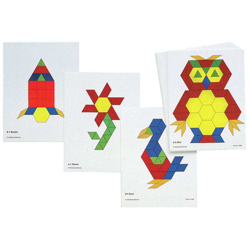 Pattern Block Activity Cards (Pack of 6) - Patterning - Learning Advantage