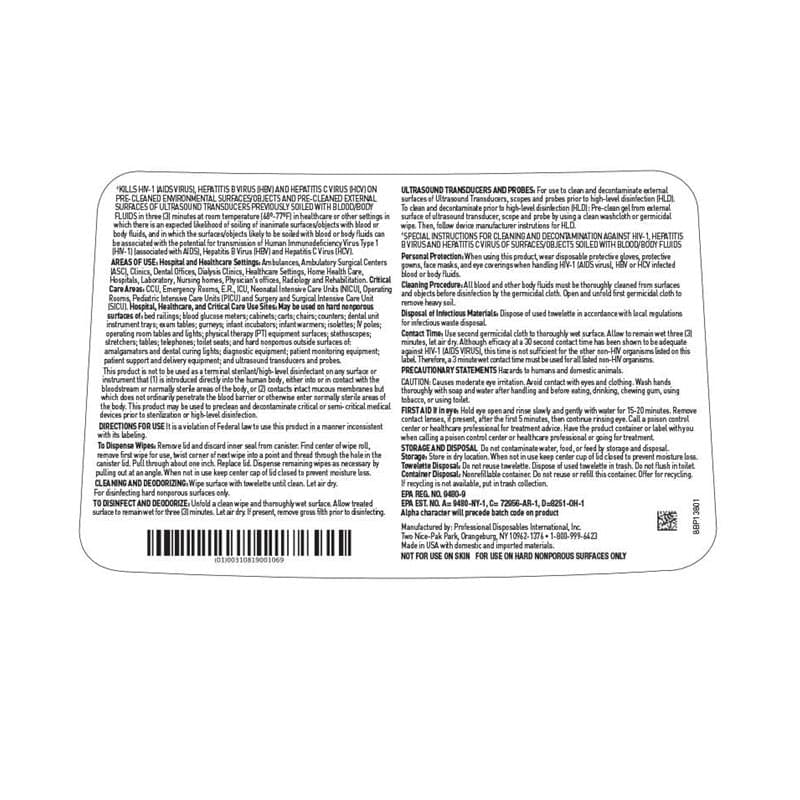 PDI Sani-Cloth Af3 Large 160/Tub Pdi T160 - HouseKeeping >> Disinfectants - PDI