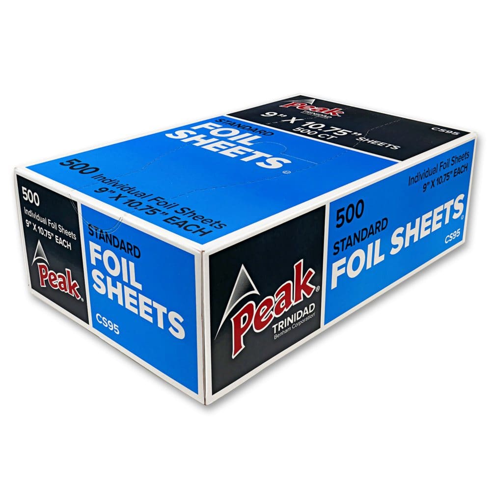 Peak Pre-Cut Aluminum Foil Sheets 9 x 10.75 (500 ct.) - Paper & Plastic - Peak