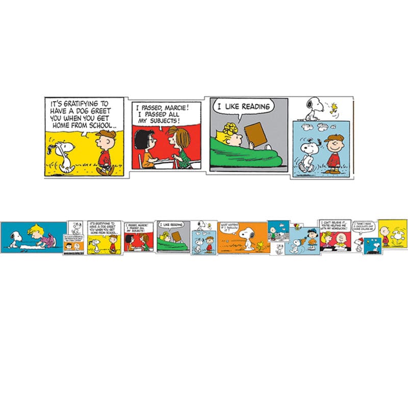 Peanuts Comic Blocks Extra Wide Deco Trim (Pack of 10) - Border/Trimmer - Eureka