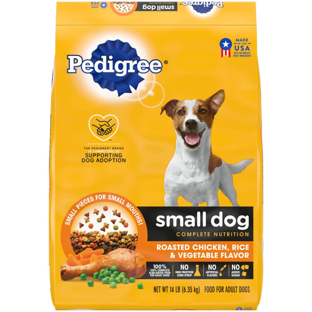 Pedigree Complete Nutrition Small Breed Adult Dry Dog Food Roasted Chicken Rice Vegetable 14 lbs. - Pet Supplies - Pedigree