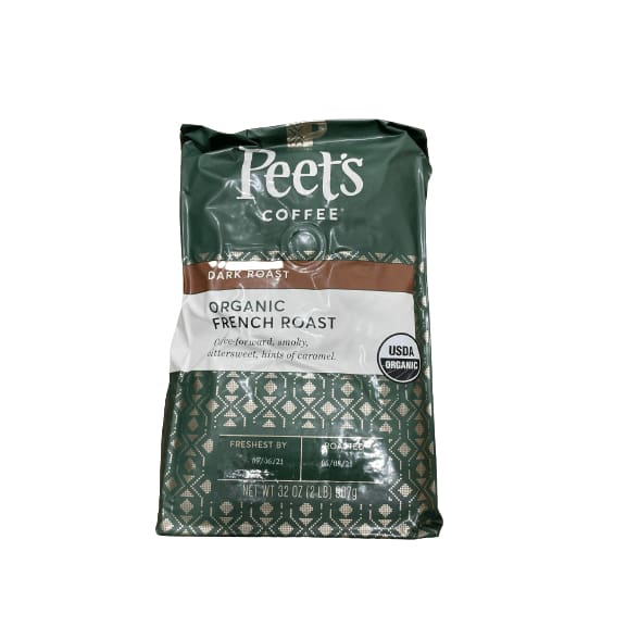 Peet's Peet's Coffee Organic French Roast, Dark Roast Ground Coffee, 32 oz.