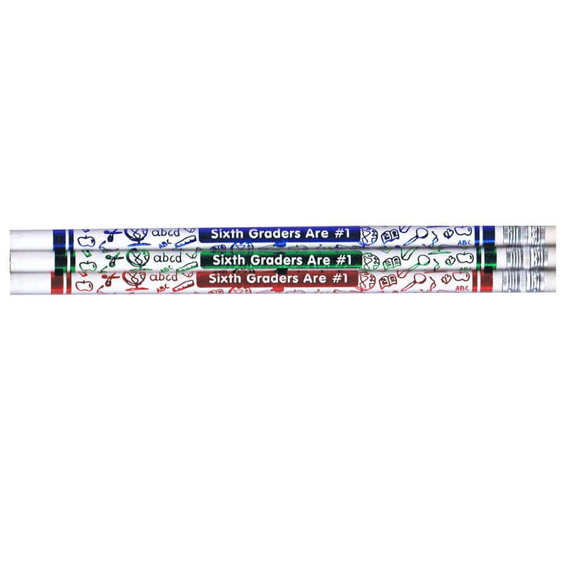 Pencils 6Th Graders Are No 1 12Pk White (Pack of 12) - Pencils & Accessories - Larose Industries- Rose Moon