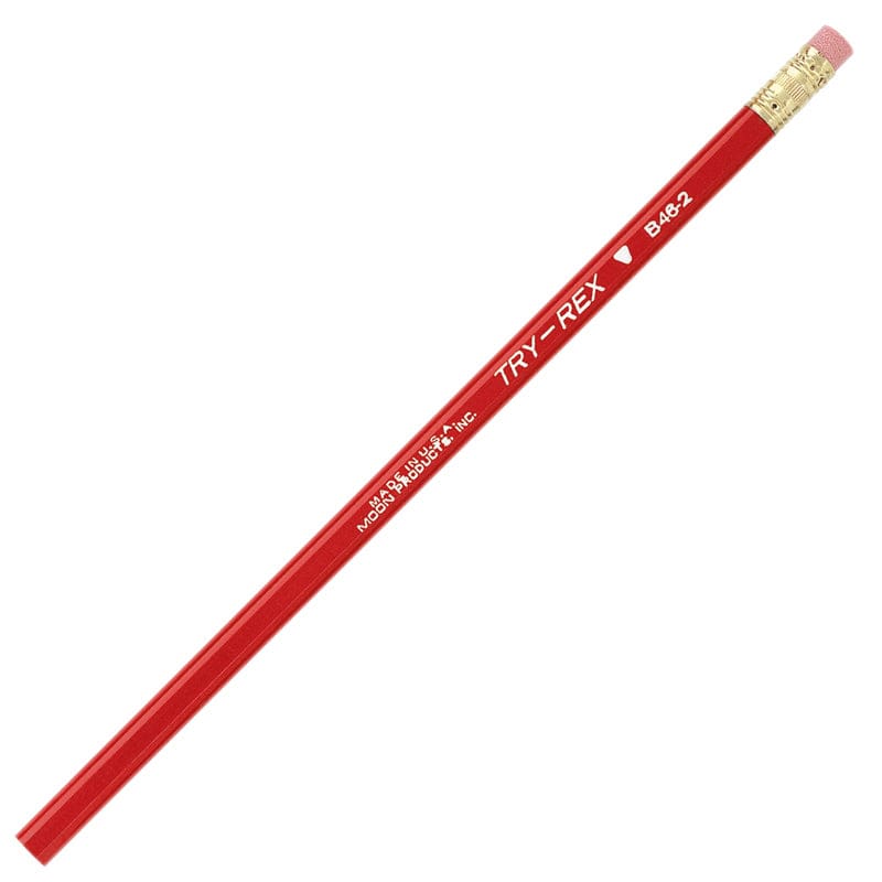 Pencils Try-Rex Regular 12/Pk with Eraser (Pack of 12) - Pencils & Accessories - Larose Industries- Rose Moon