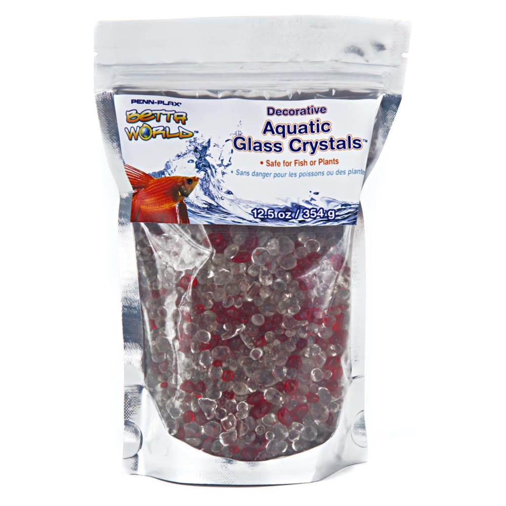 Penn-Plax Betta World Aquatic Glass Crystal Dcor Crystal Sand White; Red 12.5 oz - Pet Supplies - Penn-Plax