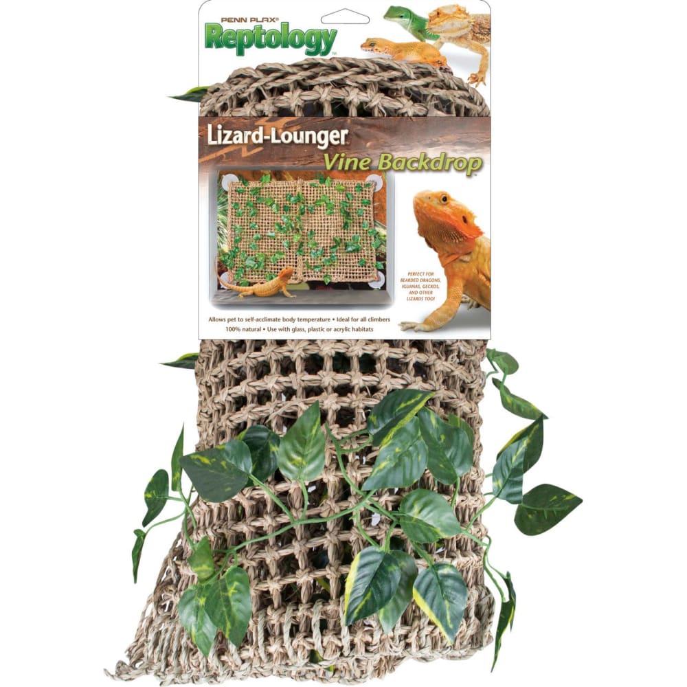 Penn-Plax Lizard Lounger Basking Platform with Vines Brown 23.5 in x 14 in - Pet Supplies - Penn-Plax