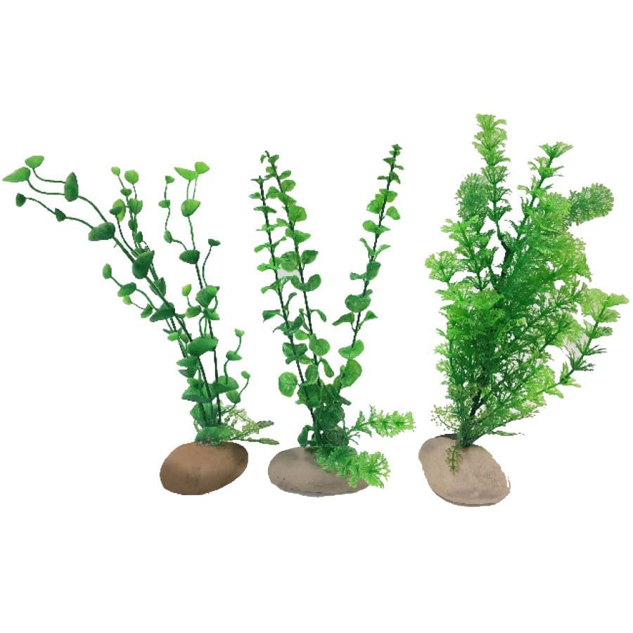Penn-Plax Rock Aquarium Plant Green 12 in - Pet Supplies - Penn-Plax
