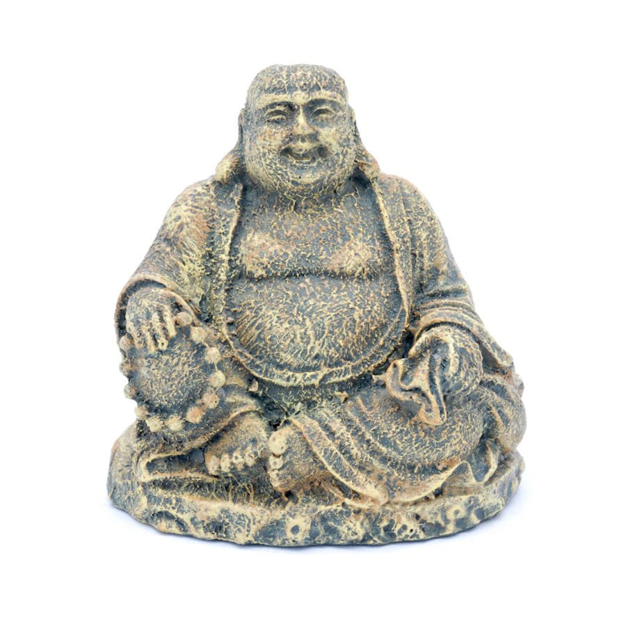 Penn-Plax Sitting Buddha Aquarium Statue Grey 2 in Mini - Pet Supplies - Penn-Plax