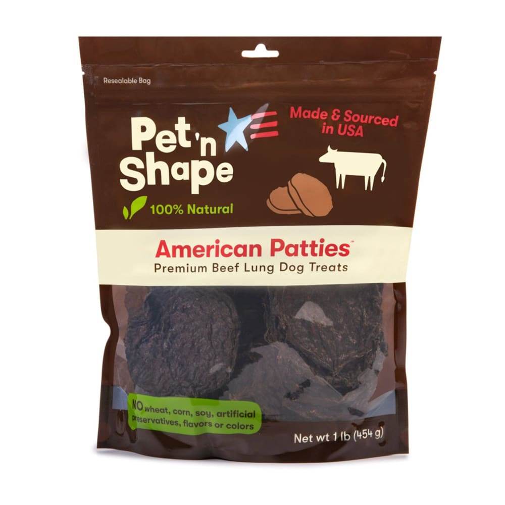 Pet ’N Shape American Patties Dog Treat Made and Sourced in the USA 1 lb - Pet Supplies - Pet
