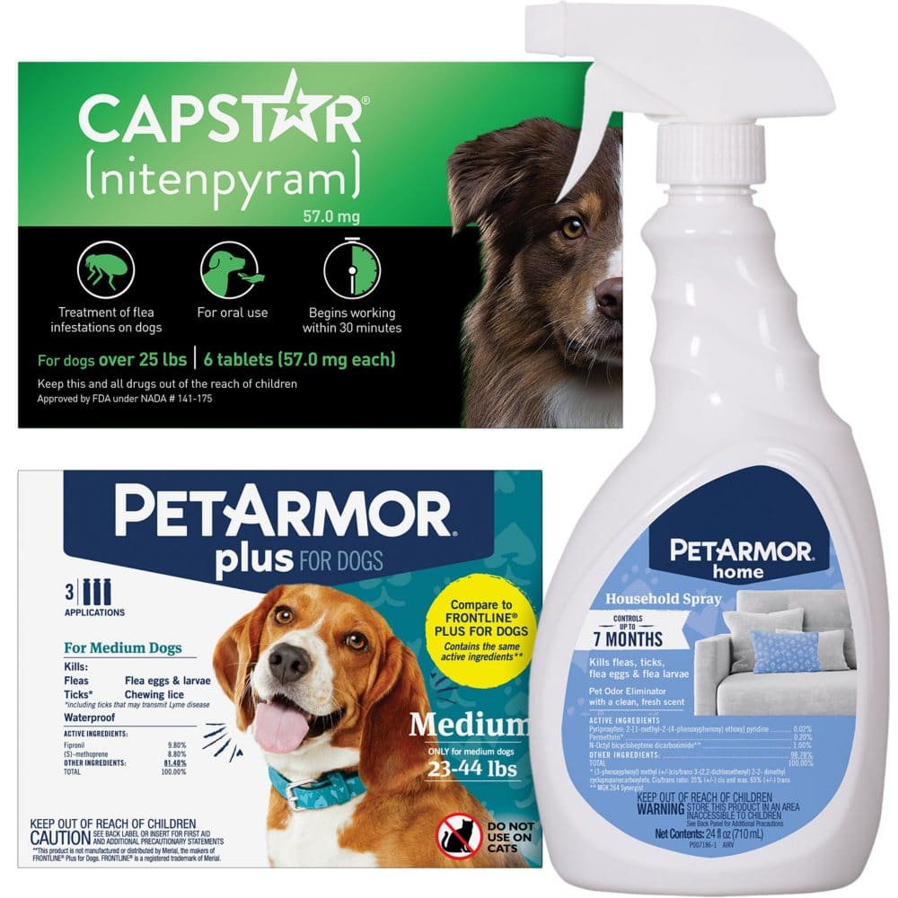 PetArmor Plus Capstar Flea & Tick Bundle for Medium Dogs >25 lbs. - Flea & Tick Care - PetArmor Plus