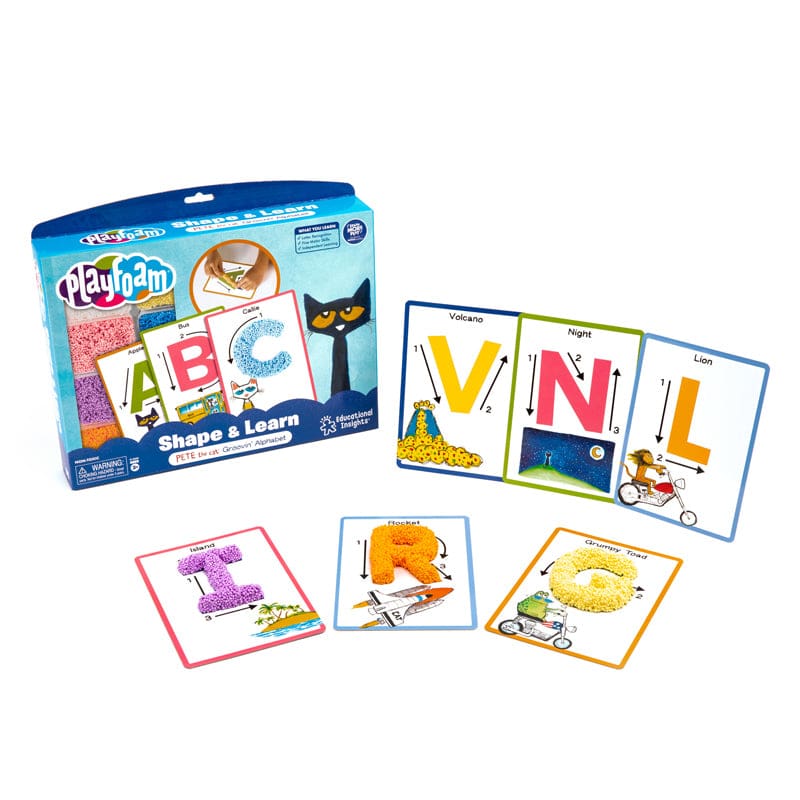Pete The Cat Groovin Alphabet Playfoam Shape & Learn (New Item With Future Availability Date) (Pack of 2) - Art & Craft Kits - Learning
