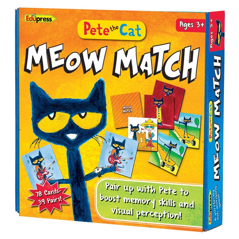 Pete The Cat Meow Match Game (Pack of 3) - Card Games - Teacher Created Resources
