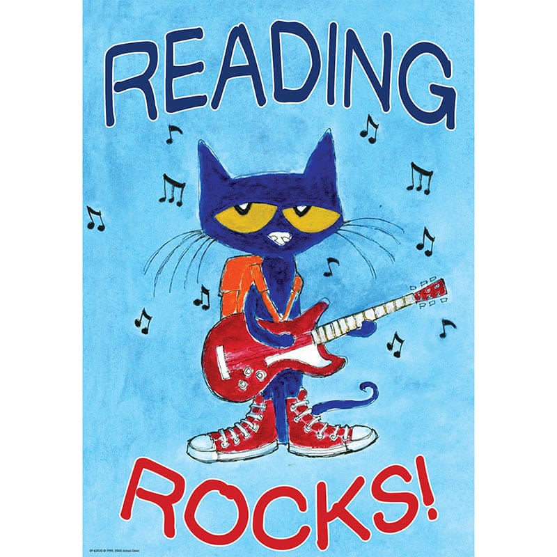 Pete The Cat Reading Rocks Poster Positive (Pack of 12) - Language Arts - Teacher Created Resources