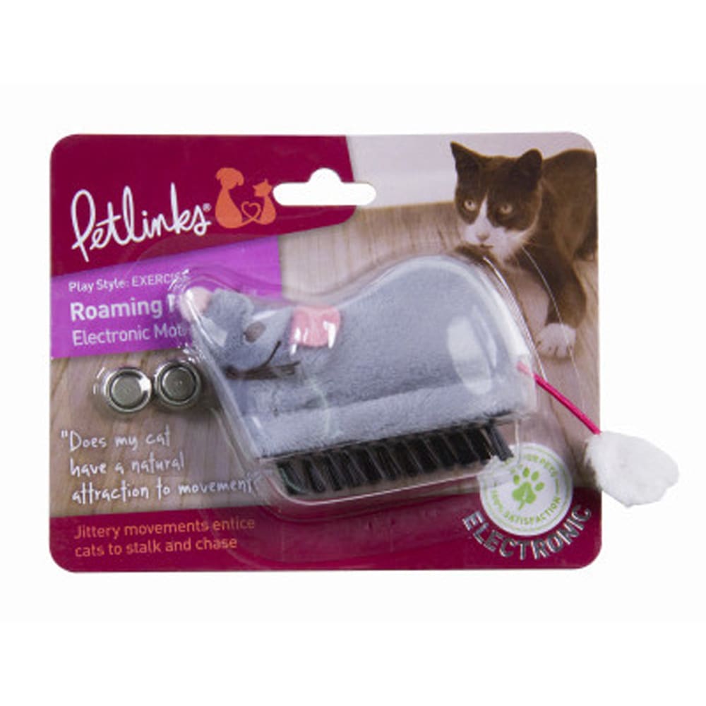 Petlinks Roaming Runner Mouse Electronic Motion Cat Toy Grey One Size - Pet Supplies - Petlinks