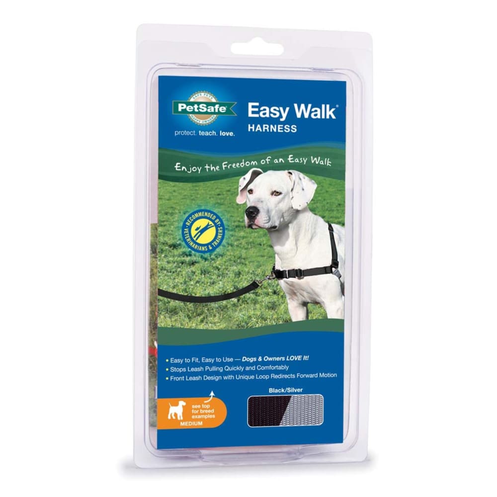 PetSafe Easy Walk Dog Harness Black; Silver Medium - Pet Supplies - PetSafe