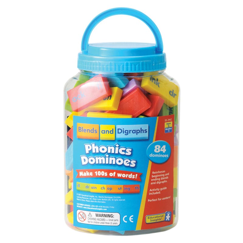 Phonics Dominoes Blends & Digraphs - Dominoes - Learning Resources