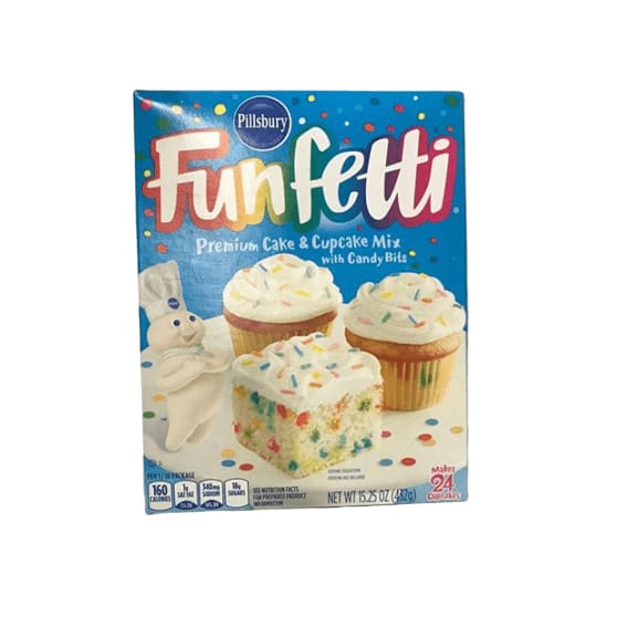 Pillsbury Cake & Cupcake Mix, Premium, with Candy Bits, 15.25 oz - ShelHealth.Com
