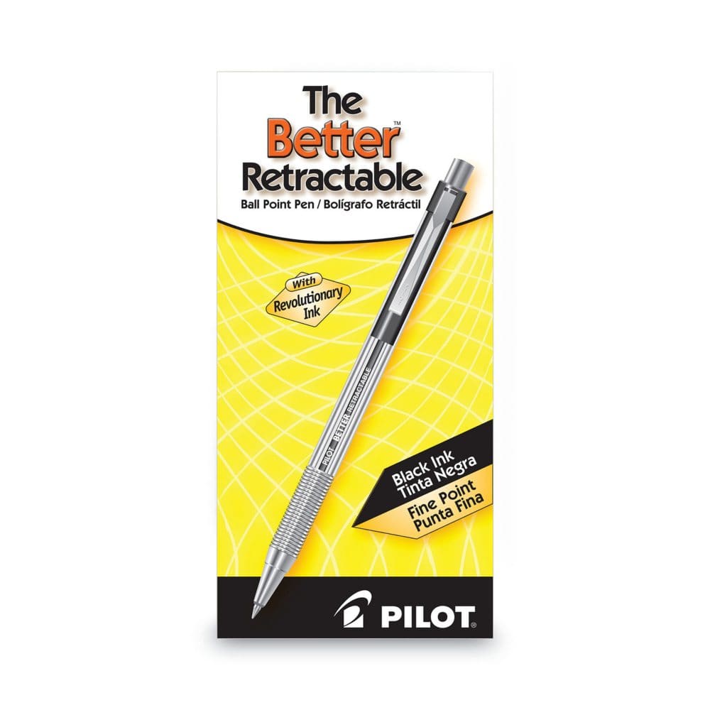 Pilot - Better Ballpoint Retractable Pen Black Ink Fine - 12 Pens - Pens Pencils & Markers - Pilot