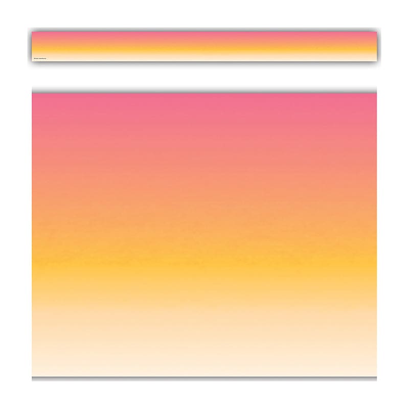Pink & Orange Color Wash Bordr Trim Straight (Pack of 10) - Border/Trimmer - Teacher Created Resources