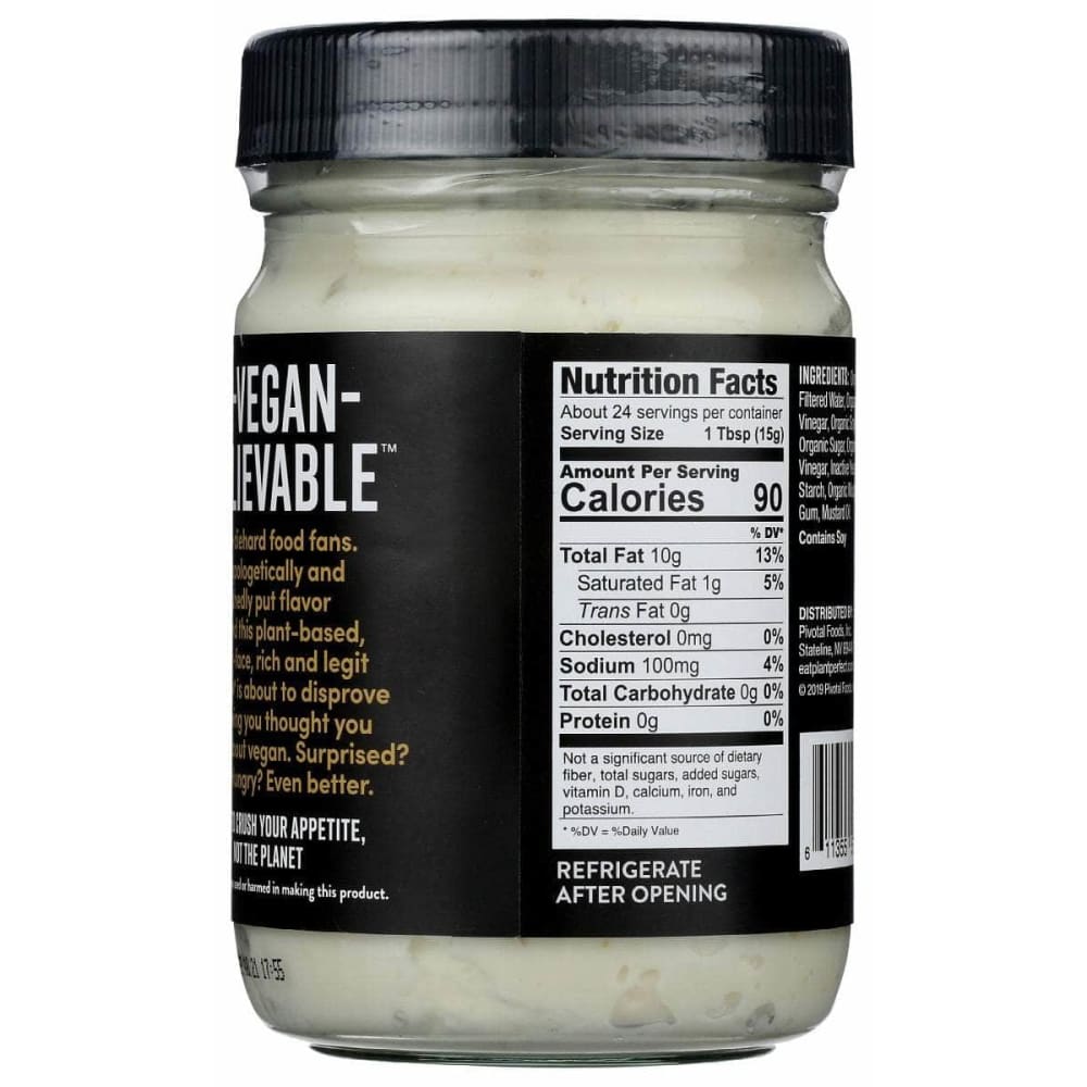 PLANT PERFECT Grocery > Pantry > Condiments PLANT PERFECT: Vegan Mayonnaise, 12 oz