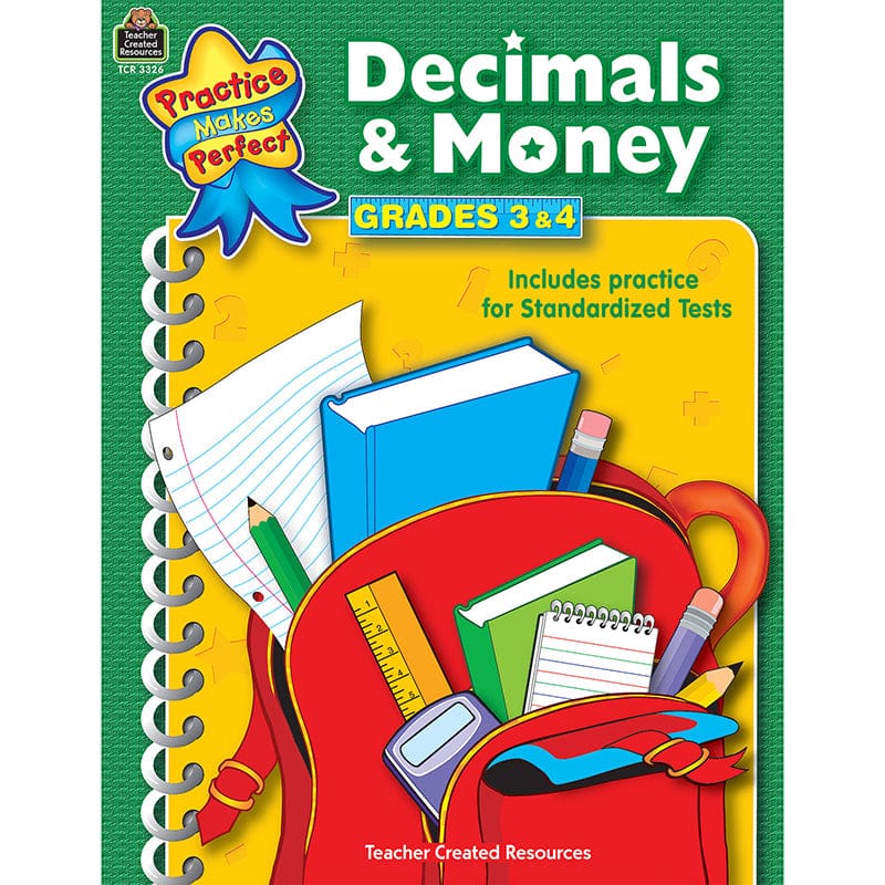 Pmp Decimals & Money Grades 3-4 (Pack of 10) - Money - Teacher Created Resources