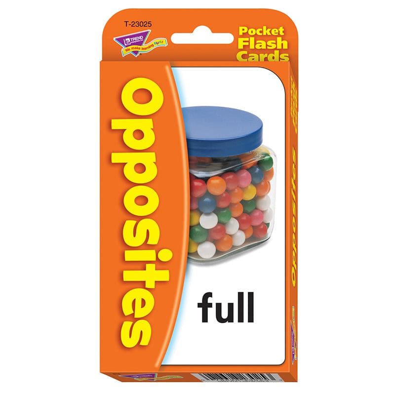 Pocket Flash Cards Opposites 56-Pk 3 X 5 Two-Sided Cards (Pack of 10) - Phonics - Trend Enterprises Inc.