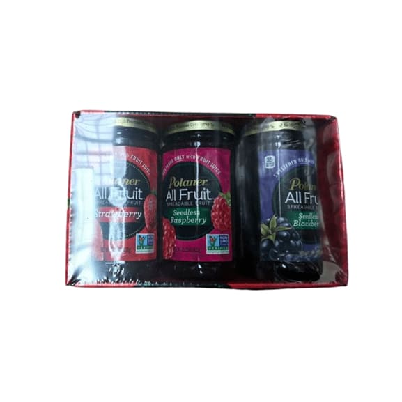 Polaner All Fruit Non-GMO Spreadable Fruit, Assorted Flavors, 15.25 oz (Pack of 3) - ShelHealth.Com