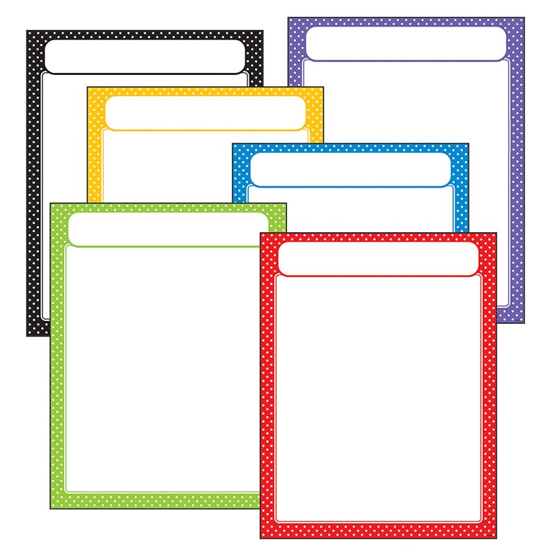 Polka Dots Learning Charts - Classroom Theme - Trend Enterprises Inc.