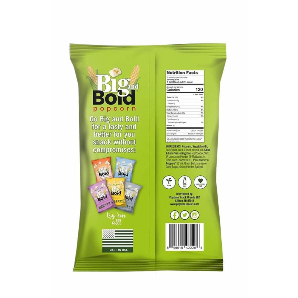 POPTIME BIG AND BOLD Poptime Big And Bold Salsa Lime Popcorn, 6 Oz