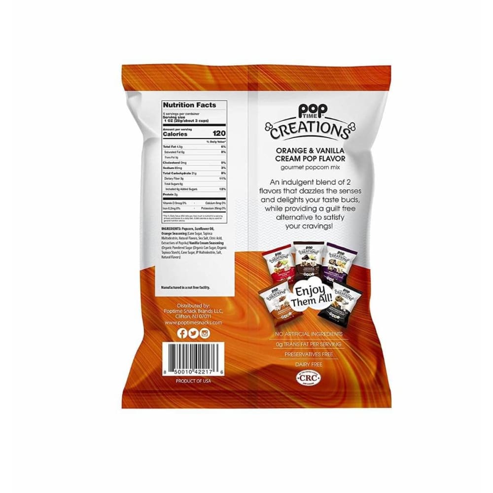 POPTIME CREATIONS Poptime Creations Orange Vanilla Cream Popcorn, 5 Oz