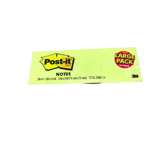 Post it Brand 3M 3 Inch X3Inch Post-IT Notes Large, 2400 Count
