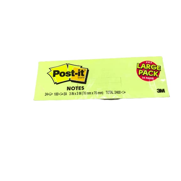 Post it Brand 3M 3 Inch X3Inch Post-IT Notes Large, 2400 Count - ShelHealth.Com