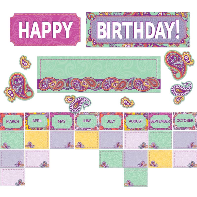 Postvly Paisley Birthday Mini Bb St (Pack of 6) - Miscellaneous - Eureka