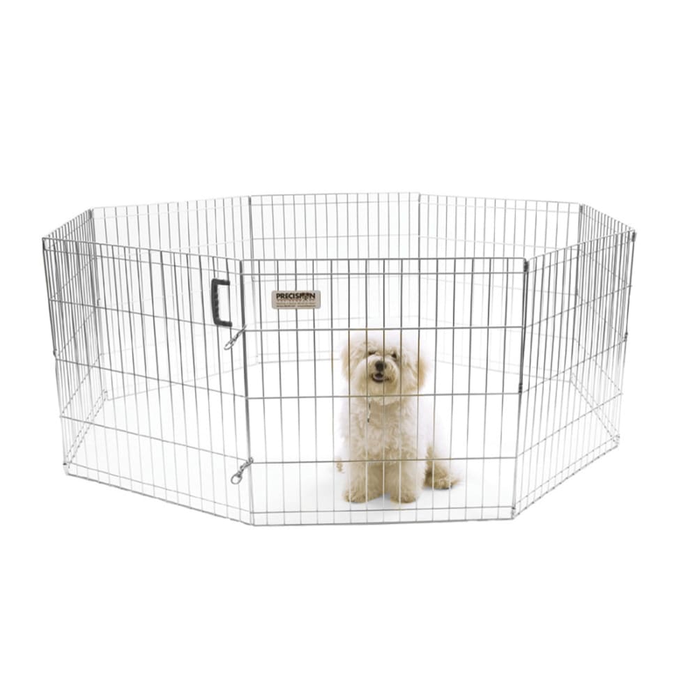 Precision Pet Products Exercise Pen Silver 24 in - Pet Supplies - Precision Pet